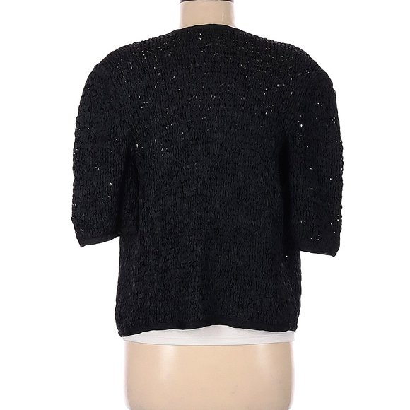 Jolie Solid Black Cardigan, M - Picture 2 of 2